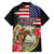 Kentucky Horseshoe Racing Rose Hawaiian Shirt Grunge American Flag Vintage Style