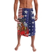 Men's graphic shorts: US stars & stripes with Kentucky Derby horse panel