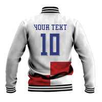 Croatia National Football Custom Baseball Jacket Checkerboard Pattern with Glagolitic Script