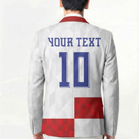 Croatia National Football Custom Blazer Checkerboard Pattern with Glagolitic Script