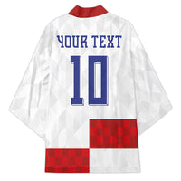Croatia National Football Custom Kimono Checkerboard Pattern with Glagolitic Script