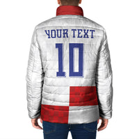 Croatia National Football Custom Padded Jacket Checkerboard Pattern with Glagolitic Script