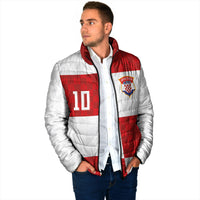 Croatia National Football Custom Padded Jacket Checkerboard Pattern with Glagolitic Script