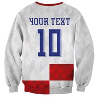 Croatia National Football Custom Sweatshirt Checkerboard Pattern with Glagolitic Script