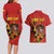 Personalised Spain Football 2024 Couples Matching Long Sleeve Bodycon Dress and Hawaiian Shirt La Roja The Fourth Time Champion European - Wonder Print Shop