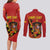 Personalised Spain Football 2024 Couples Matching Long Sleeve Bodycon Dress and Long Sleeve Button Shirt La Roja The Fourth Time Champion European - Wonder Print Shop