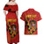 Personalised Spain Football 2024 Couples Matching Off Shoulder Maxi Dress and Hawaiian Shirt La Roja The Fourth Time Champion European - Wonder Print Shop