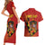 Personalised Spain Football 2024 Couples Matching Short Sleeve Bodycon Dress and Hawaiian Shirt La Roja The Fourth Time Champion European - Wonder Print Shop