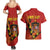 Personalised Spain Football 2024 Couples Matching Summer Maxi Dress and Hawaiian Shirt La Roja The Fourth Time Champion European - Wonder Print Shop