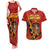 Personalised Spain Football 2024 Couples Matching Tank Maxi Dress and Hawaiian Shirt La Roja The Fourth Time Champion European - Wonder Print Shop