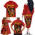 Personalised Spain Football 2024 Family Matching Off The Shoulder Long Sleeve Dress and Hawaiian Shirt La Roja The Fourth Time Champion European - Wonder Print Shop