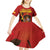 Personalised Spain Football 2024 Kid Short Sleeve Dress La Roja The Fourth Time Champion European - Wonder Print Shop