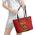 Personalised Spain Football 2024 Leather Tote Bag La Roja The Fourth Time Champion European - Wonder Print Shop