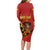 Personalised Spain Football 2024 Long Sleeve Bodycon Dress La Roja The Fourth Time Champion European - Wonder Print Shop