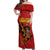 Personalised Spain Football 2024 Off Shoulder Maxi Dress La Roja The Fourth Time Champion European - Wonder Print Shop