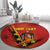 Personalised Spain Football 2024 Round Carpet La Roja The Fourth Time Champion European