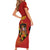 Personalised Spain Football 2024 Short Sleeve Bodycon Dress La Roja The Fourth Time Champion European - Wonder Print Shop