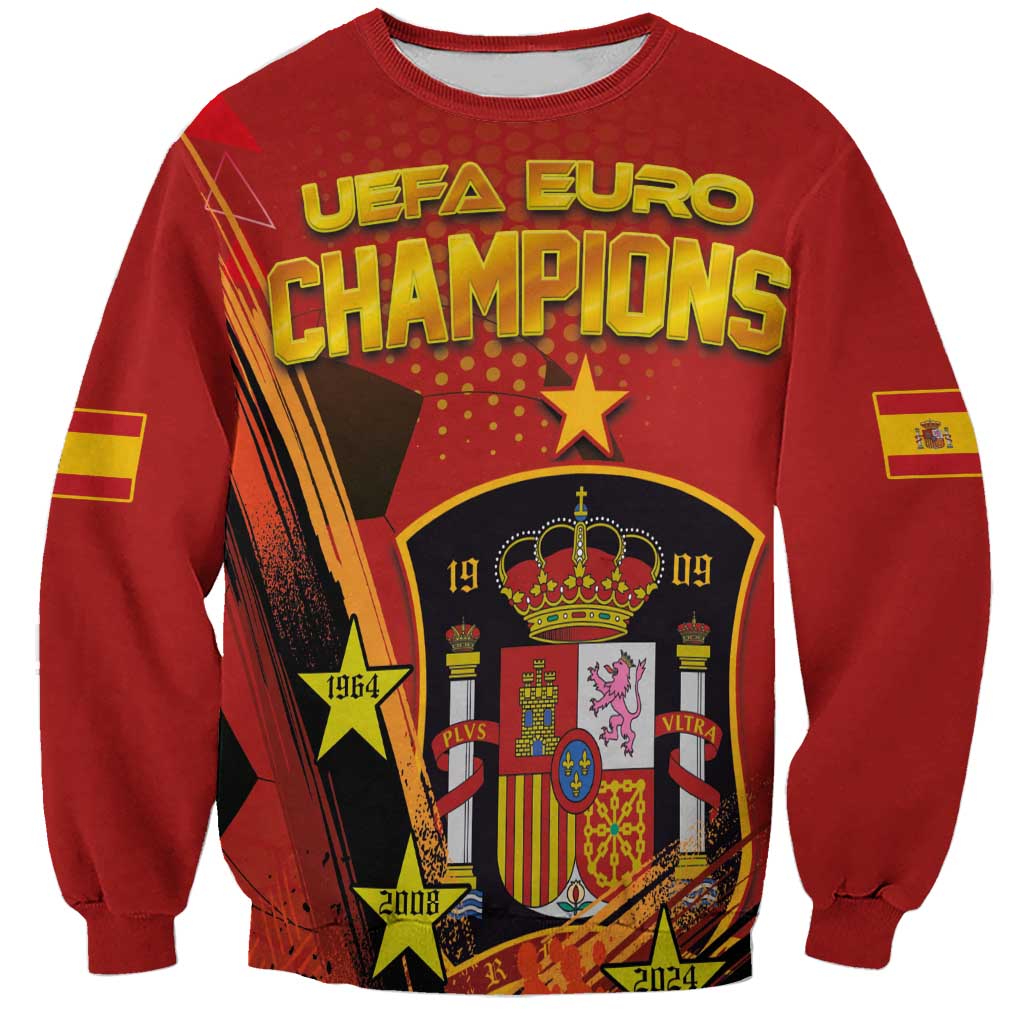 Red unisex sweatshirt, UEFA EURO Champions front graphic with crest