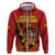 Personalised Spain Football 2024 Zip Hoodie La Roja The Fourth Time Champion European - Wonder Print Shop