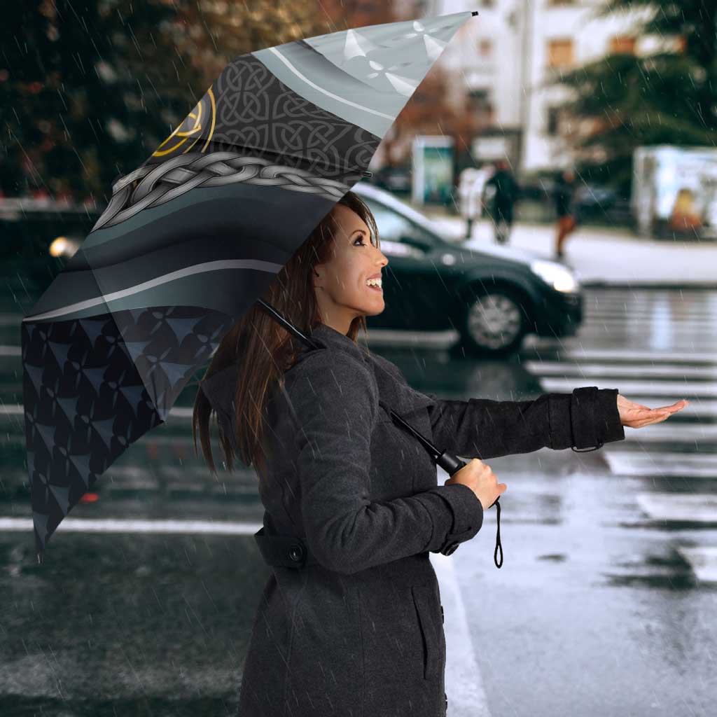 Brittany Triskele Celtic Umbrella Silver and Gold Sporty Style - Wonder Print Shop
