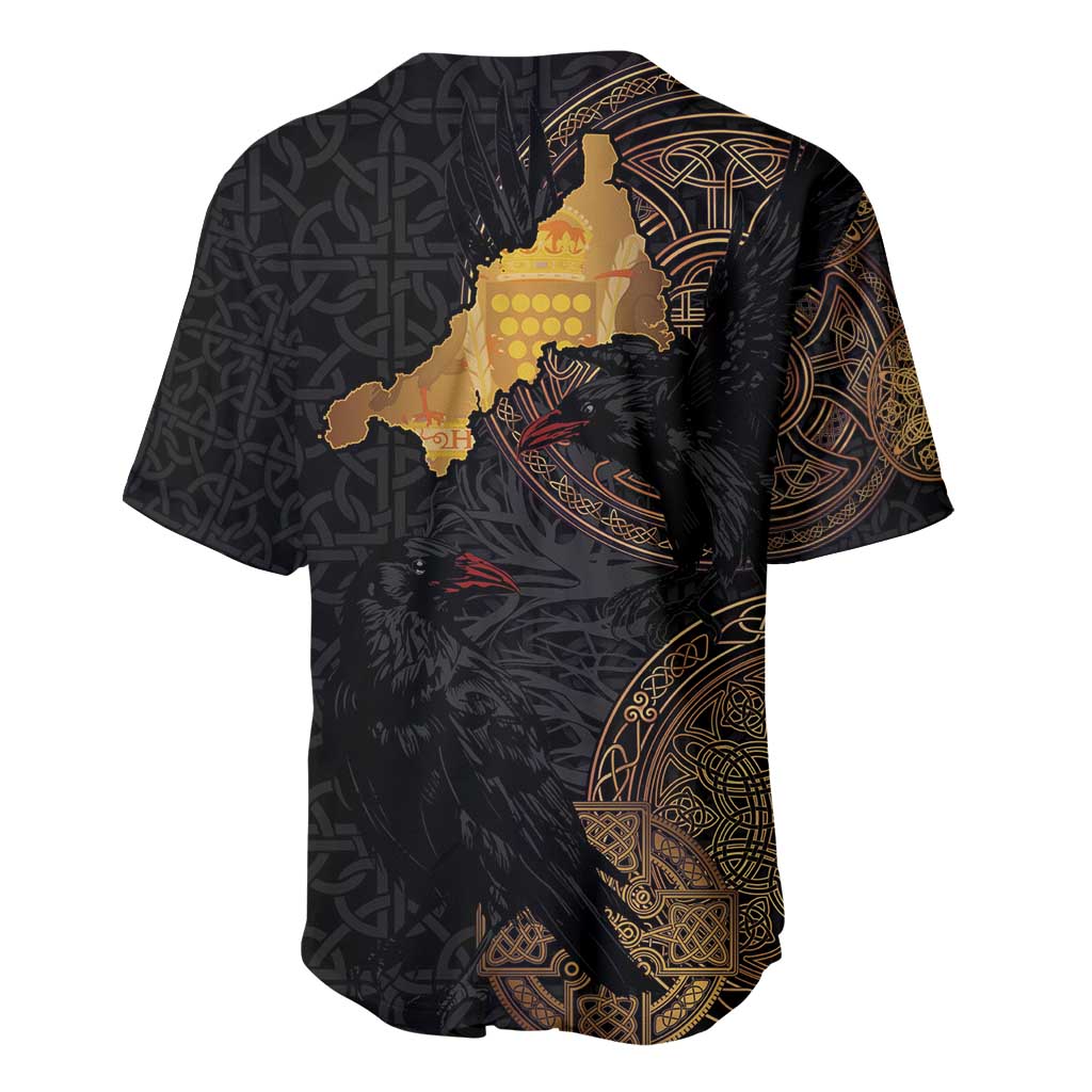 Cornwall Celtic-Chough and Knot Baseball Jersey - Wonder Print Shop