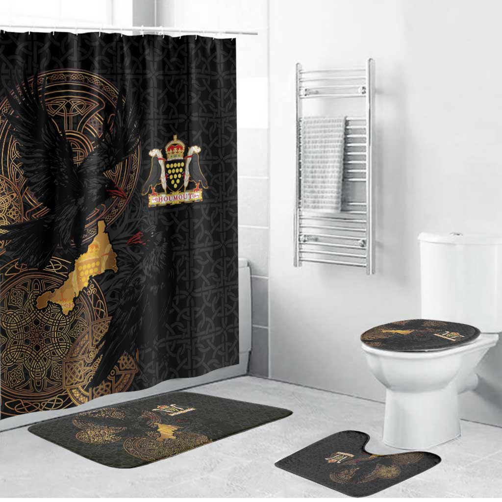 Cornwall Celtic-Chough and Knot Bathroom Set - Wonder Print Shop