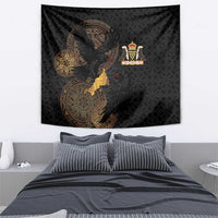 Cornwall Celtic-Chough and Knot Tapestry - Wonder Print Shop