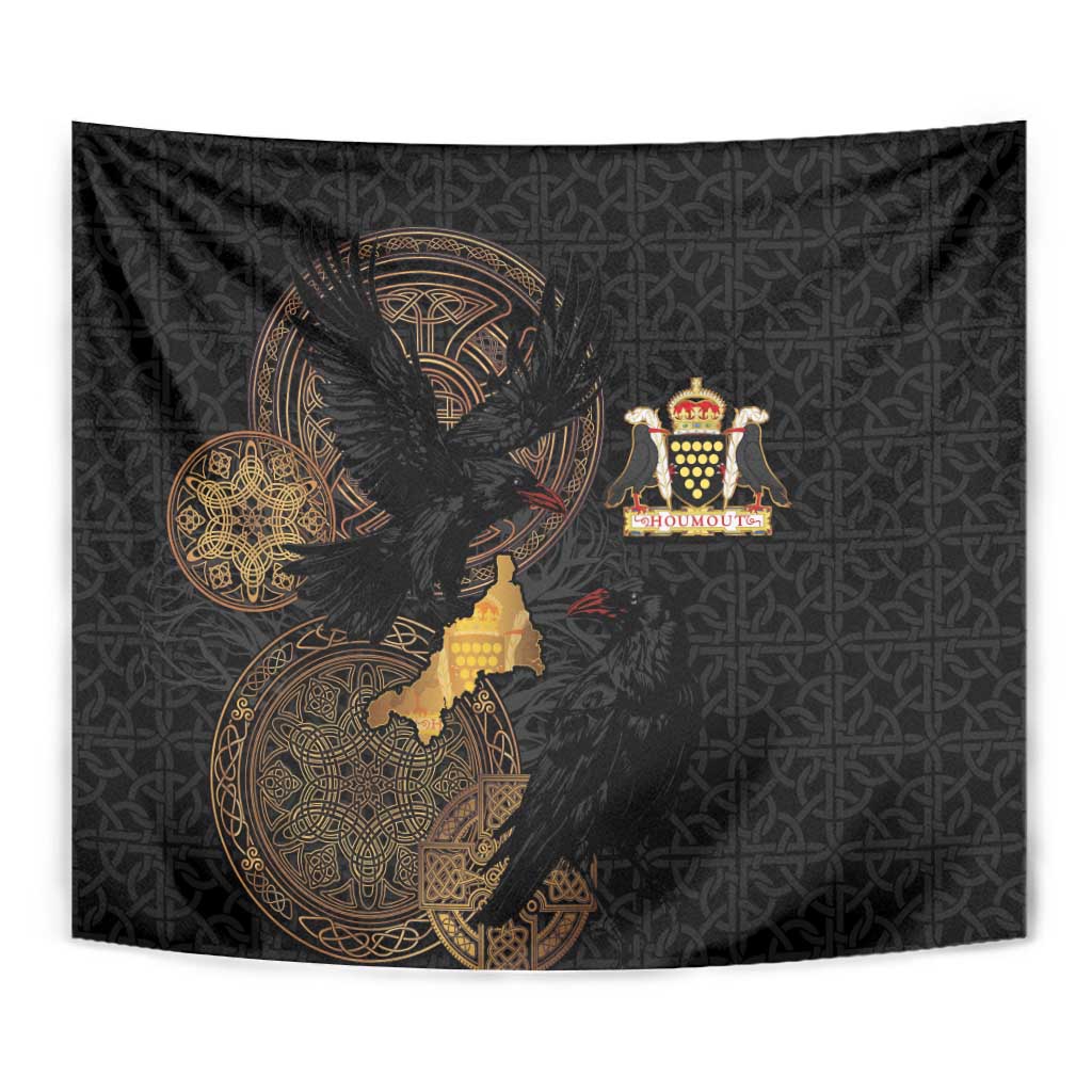 Cornwall Celtic-Chough and Knot Tapestry - Wonder Print Shop