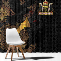 Cornwall Celtic-Chough and Knot Window Curtain - Wonder Print Shop