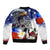 Philippines and American Together Bomber Jacket Filipino Lapulapu and Bald Eagle - Wonder Print Shop