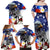 Philippines and American Together Family Matching Off Shoulder Maxi Dress and Hawaiian Shirt Filipino Lapulapu and Bald Eagle - Wonder Print Shop