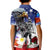 Philippines and American Together Kid Polo Shirt Filipino Lapulapu and Bald Eagle - Wonder Print Shop