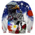 Philippines and American Together Sweatshirt Filipino Lapulapu and Bald Eagle