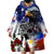 Philippines and American Together Wearable Blanket Hoodie Filipino Lapulapu and Bald Eagle