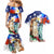 Philippines and American Together Couples Matching Mermaid Dress and Hawaiian Shirt Filipino Eagle and Statue of Liberty - Wonder Print Shop