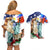 Philippines and American Together Couples Matching Off Shoulder Short Dress and Hawaiian Shirt Filipino Eagle and Statue of Liberty - Wonder Print Shop