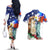 Philippines and American Together Couples Matching Off The Shoulder Long Sleeve Dress and Hawaiian Shirt Filipino Eagle and Statue of Liberty - Wonder Print Shop