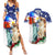 Philippines and American Together Couples Matching Summer Maxi Dress and Hawaiian Shirt Filipino Eagle and Statue of Liberty - Wonder Print Shop