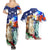 Philippines and American Together Couples Matching Summer Maxi Dress and Hawaiian Shirt Filipino Eagle and Statue of Liberty - Wonder Print Shop