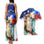 Philippines and American Together Couples Matching Tank Maxi Dress and Hawaiian Shirt Filipino Eagle and Statue of Liberty - Wonder Print Shop