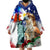 Philippines and American Together Wearable Blanket Hoodie Filipino Eagle and Statue of Liberty