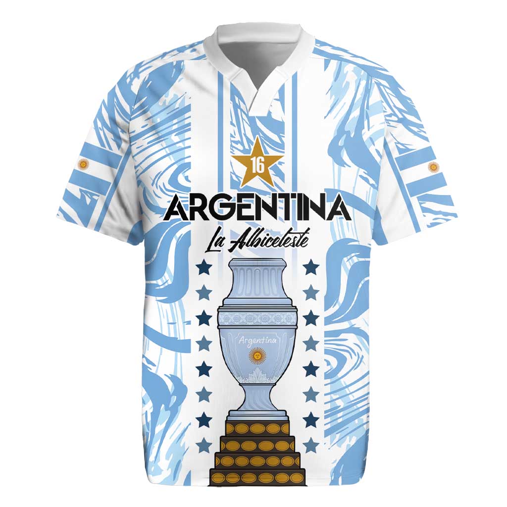 Custom Argentina Champion Football 2024 Rugby Jersey La Albiceleste Campeon de America - Wonder Print Shop