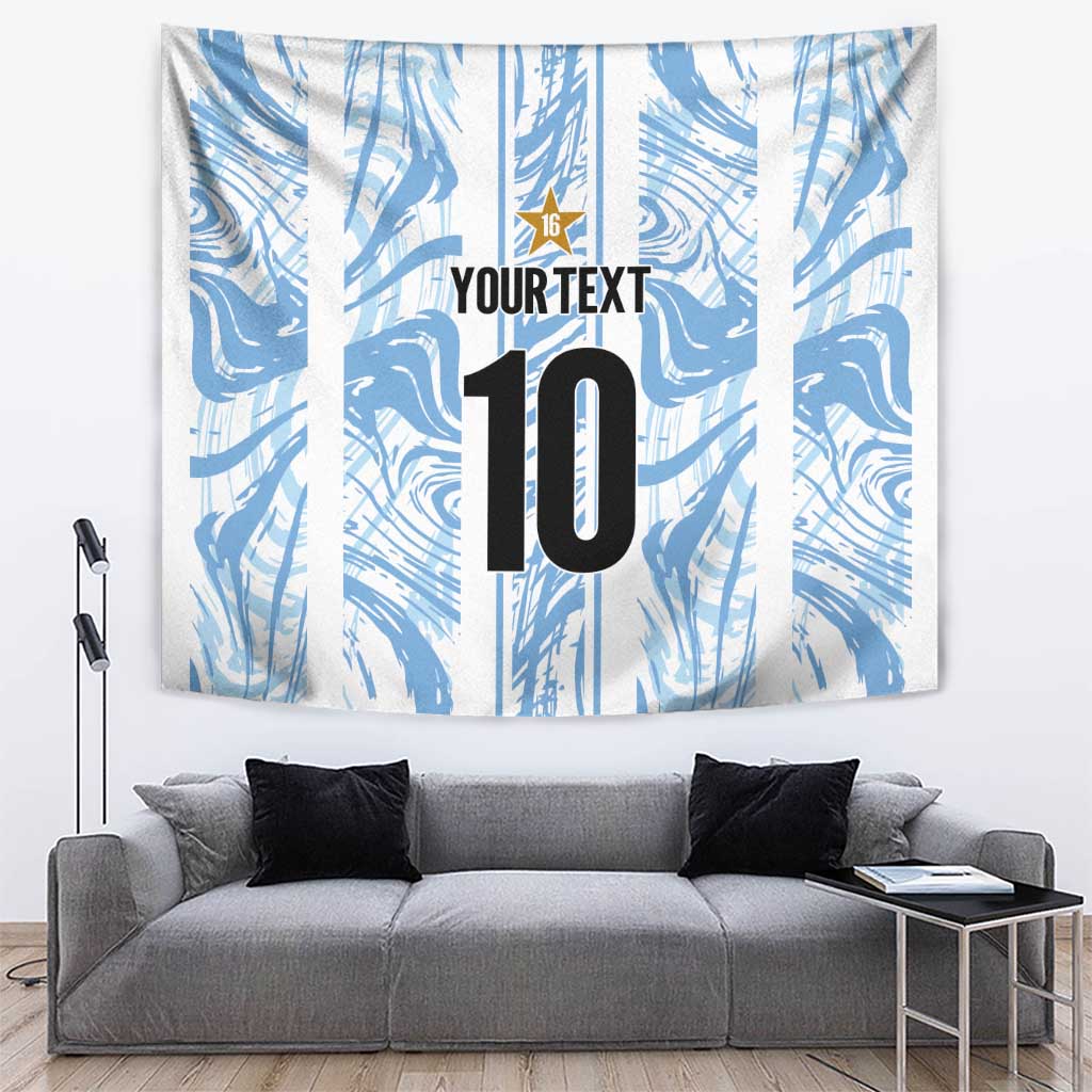 Custom Argentina Champion Football 2024 Tapestry La Albiceleste Campeon de America