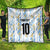 Custom Argentina Football Quilt Vamos La Albiceleste Camouflage Style