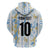 Custom Argentina Football Zip Hoodie Vamos La Albiceleste Camouflage Style - Wonder Print Shop