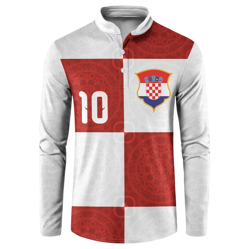 Custom Croatia Football Button Sweatshirt New Chapter - Croatian Lace - Making Inspiration Home Color