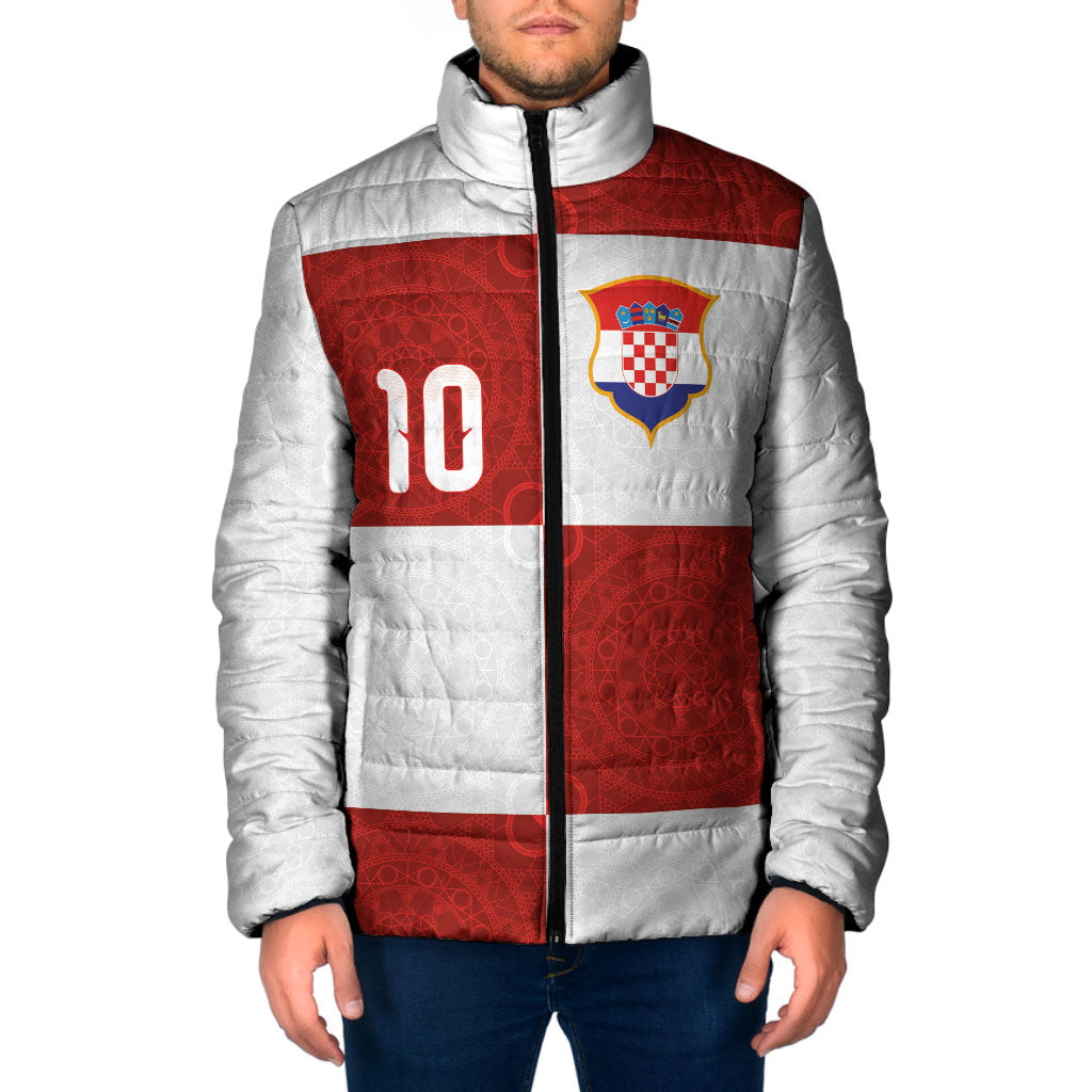 Custom Croatia Football Padded Jacket New Chapter - Croatian Lace - Making Inspiration Home Color