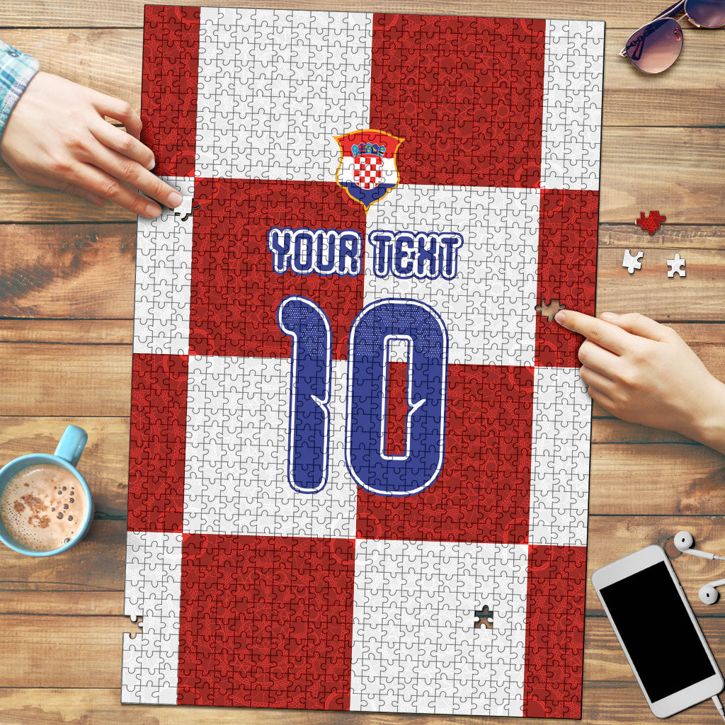 Custom Croatia Football Puzzle New Chapter - Croatian Lace - Making Inspiration Home Color