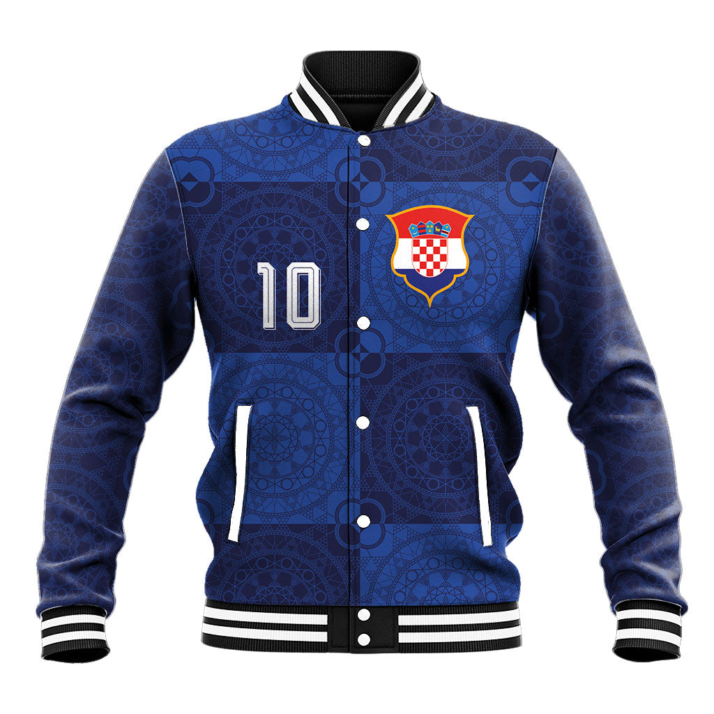 Custom Croatia Football Baseball Jacket New Chapter - Croatian Lace - Making Inspiration Away Color