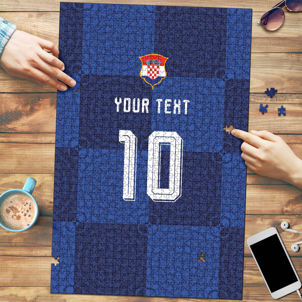 Custom Croatia Football Puzzle New Chapter - Croatian Lace - Making Inspiration Away Color